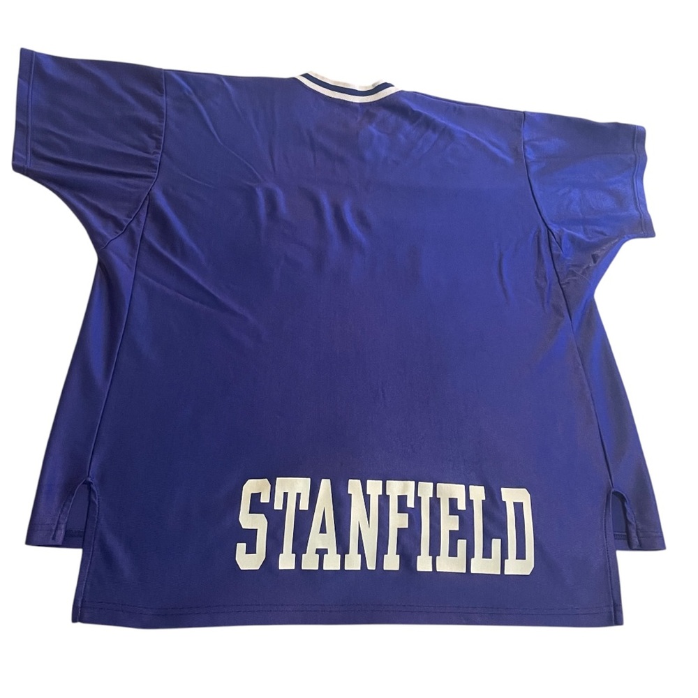Vintage Russell Athletic Shirt Men‎ 42 Blue Nylon Lightweight Workout 90s Tee